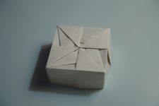 Box with Woven Triangles XVIII (white flax paper)