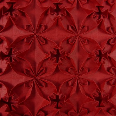 Two-in-one Flower Tessellation folded from Golden River paper