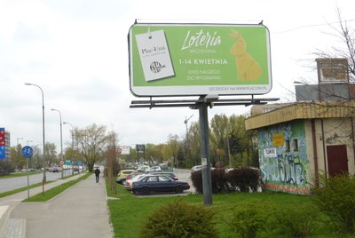 Dolar Bill Hare (by Barth Dunkan) used without permission on billboards in Warsaw