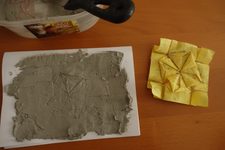Making plaster casts of origami tessellations