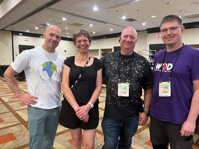 Quentin Trollip, Dáša Ševerová, John Scully (event organizer), and Michał Kosmulski at CenterFold 2024. Image by Kay Eng.