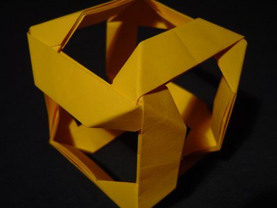 Close-up of cube vertex