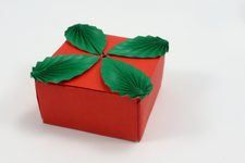 Box with Leaves (tip-to-tip)