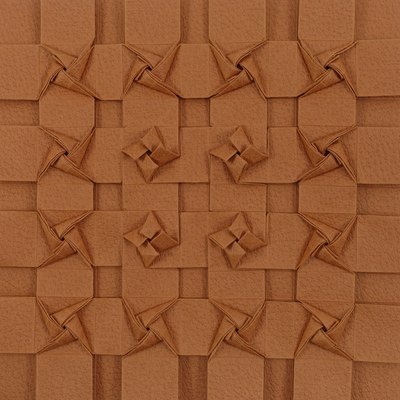 Braided Pinwheel Tessellation, folded from Biogami paper