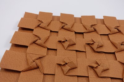 Braided Pinwheel Tessellation, folded from Biogami paper (close-up)