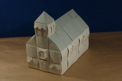 Church from BBu units, example of an architectural origami model this family of units can be used to create