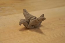 Traditional Crane from Unfired Clay