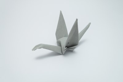 Folded traditional crane