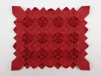 Flower Tessellation (Meenakshi Mukerji) folded from Wibalin paper