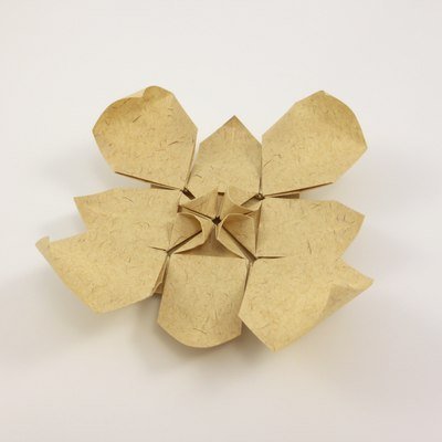 Mini-Sunflower, folded from Kaiser (Stark) paper