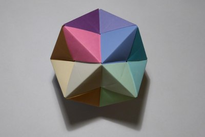 SEU Sonobe spiked octahedron, rotated link