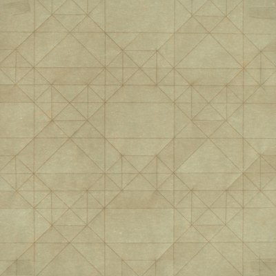 Sheet pre-creased for folding Triangles Tessellation (16×16)
