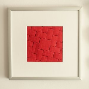 Back of the model, framed