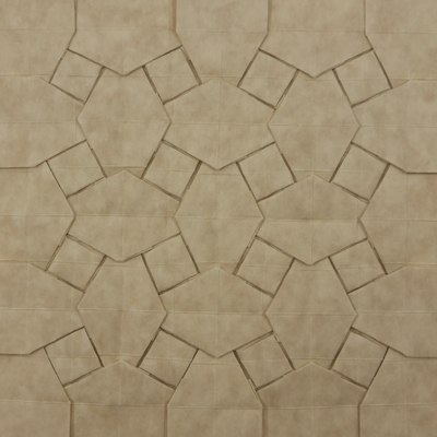 Woven Parallelograms Tessellation (back), folded from Goat Skin paper